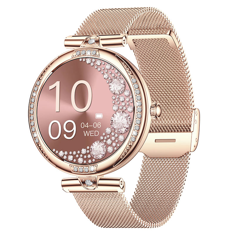 NX17 PRO Ladies Smart Watch Round1.19inch Amoled Screen IP68 Waterproof Health Monitoring BT Call Fashion Smart Watch for Ladies