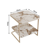 Table basse en pierre frittée, table à thé moderne de luxe, portable et décorative pour canapé, salon, chambre à coucher, mobilier de maison