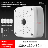 Caja de Conexiones de Plástico Resistente a la Intemperie IP66 para Cámara CCTV, Soporte de Montaje Oculto para Cable Exterior, Base Profunda, Caja de Conexiones de Pared