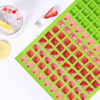 Mini moule en silicone carré à 126 cavités pour la décoration de gâteaux-Bonbons Chocolat Gummy Ice Cube Jelly Ganache Moules Emballés Sac OPP