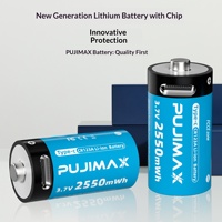Baterai Lithium CR123A Isi Ulang Daya USB Tipe-C 37V Kapasitas Tinggi untuk Kamera Fujifilm Instax