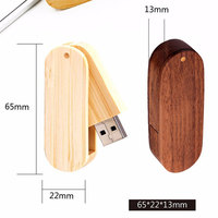 Unidad Flash USB de madera natural 1GB-64GB Swivel Memory Stick 2,0/3,0 Logo Pendrive Regalo DE BODA Pen Drive Nuevo uso promocional