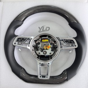 Volant de direction personnalisé en alcantara YLD adapté aux <span class=keywords><strong>Porsche</strong></span> 911.2 971 959 718 Macan Cayman 991, volant de direction amélioré - Product Image 1