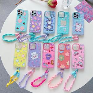 Carcasas Para Celulares Fundas de teléfono con flores de dibujos animados para <span class=keywords><strong>iPhone</strong></span> 16 15 14 <span class=keywords><strong>13</strong></span> 12 11 TPU PC contraportada para mujer chica - Product Image 3