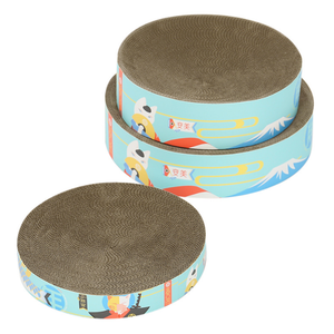 luxury round shape pet toy corrugated cat scratch board cat scratcher