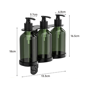 Khách Sạn Phòng Tắm Tiện Nghi 300 Ml Thép Không Gỉ Xà Phòng <span class=keywords><strong>Dispenser</strong></span> Chủ Wall Mount Đen <span class=keywords><strong>3</strong></span> Trong <span class=keywords><strong>1</strong></span> Xà Phòng <span class=keywords><strong>Dispenser</strong></span> Dầu Gội <span class=keywords><strong>Dispenser</strong></span> - Product Image 1