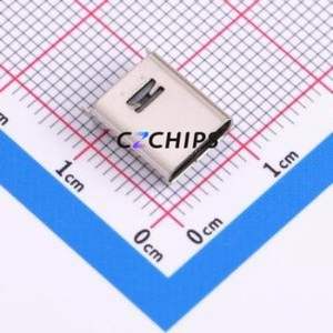 HX TYPE-C 2P LT H10.0 USB Connector SMD Connector ( Connector Type: Type-C )( Gender: Female )( Mounting Type: Vertical Mount ) - Product Image 1