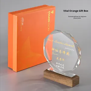 Trofeo de jubilación honorable Regalo de estudiante de cristal personalizado Resignación Entrenamiento Recuerdo Maestros Premio de maestro sobresaliente - Product Image 3