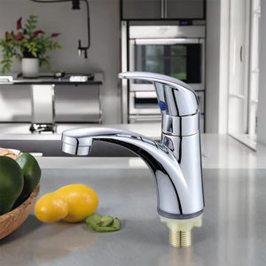 <span class=keywords><strong>Robinet</strong></span> de <span class=keywords><strong>cuisine</strong></span> mural en acier inoxydable avec bec extractible en laiton pour évier et lavabo - Product Image 5