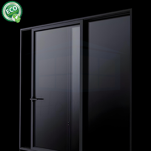 Foshan Vente en gros de portes extérieures battantes en alliage d'aluminium lourd pour hôtels/villas, et fenêtres de balcon en verre isolant hermétique - Product Image 1