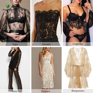 مصنع فوجيان الصيني قماش شبكي من الدانتيل الجاكار المحبوك من القطن والنايلون من مصنع مخصص لفساتين العرس - Product Image 6