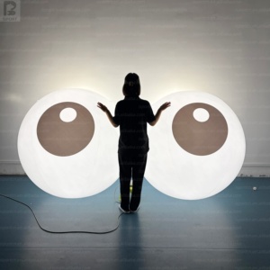 Globo Ocular Inflable Gigante de <span class=keywords><strong>1</strong></span>.5m en Blanco y Negro, Globo Ocular Iluminado para Festivales, Exhibiciones en Centros Comerciales, Promoción Comercial - Product Image 2
