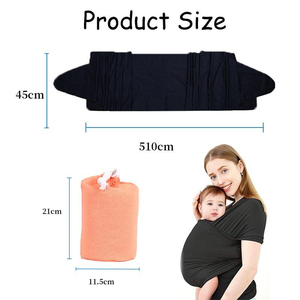 Porte-bébé enveloppant personnalisé pour bébé et tout-petit, porte-bébé de grande taille, porte-bébé extérieur portable pour <span class=keywords><strong>nouveau</strong></span>-<span class=keywords><strong>né</strong></span>, écharpe de portage - Product Image 2