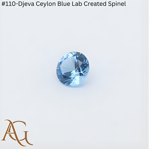 Espinela Cultivada en Laboratorio # 110-Espinela azul Ceilán sintética en bruto, certificada por Flame Fusion, simulada y creada en laboratorio - Product Image 2