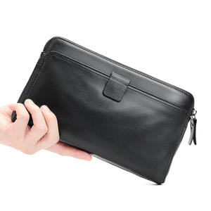 Nueva Cartera de Cuero de Lujo para Hombre, Bolsos de Mano de Piel de Vaca para Hombre, Monedero de Gran Capacidad y Tarjetero, Sacoche Homme - Product Image 2