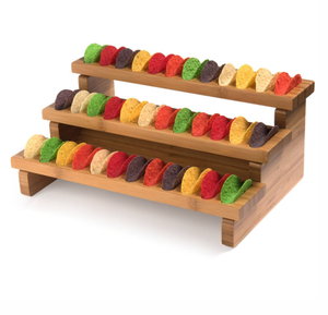 <span class=keywords><strong>2026</strong></span> NUEVO estante de Taco de paso de bambú Soportes de taco Bandeja de soporte de Taco de Bambú - Product Image 1