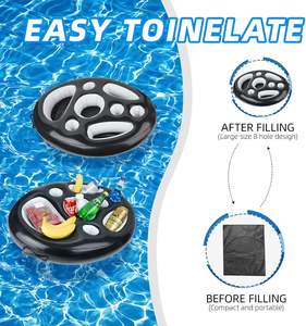 Portable Durable PVC Gonflable Porte-Boisson <span class=keywords><strong>Pompe</strong></span> À Air <span class=keywords><strong>Piscine</strong></span> Flotteurs Plateau Table Eau Fun Snack Bol - Product Image 4