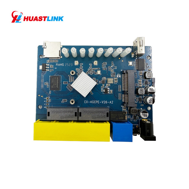 Industrial Openwrt 4G LTE Wireless Router PCBA Board with 300Mbps VPN 4 LAN Ports 12V DC Power WAN Wired