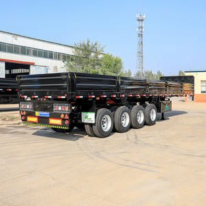 <span class=keywords><strong>Semi</strong></span>-remorque à ridelles latérales 3 essieux 40 pieds 60-80 tonnes, personnalisée en usine, à vendre - Product Image 1