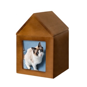 Urnas de madera personalizables para cremación de mascotas, casa para gatos, ataúdes para mascotas, sentimientos de sustento, personalización, urnas <span class=keywords><strong>funerarias</strong></span> de madera para perros y gatos - Product Image 3