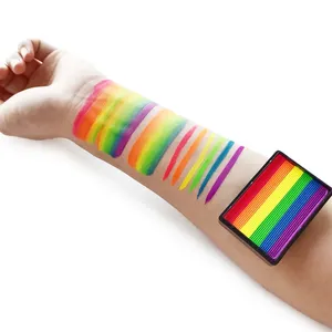 สีเพ้นท์ร่างกายสำหรับเด็ก สูตรน้ำ ปลอดสารพิษ สีรุ้งแบบแยกสี  รับทำโลโก้แบรนด์ส่วนตัว  สำหรับงานศิลปะบนร่างกาย  ทนแสงยูวี - Product Image 3