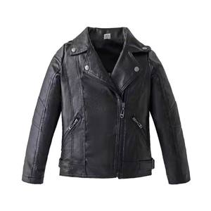 <span class=keywords><strong>Veste</strong></span> en cuir PU pour garçons, printemps automne, nouveau style coréen, vêtement fin teint en pièce, col à revers, taille moyenne, grande taille, transfrontalier - Product Image 5