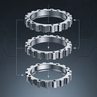 Anneau de blocage denté en acier inoxydable SUS304 usiné CNC, 80 x 60 mm, poli, anti-desserrage, pour roulement industriel