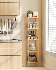 Bamboo Bathroom Storage Shelf <b>Corner</b> Rack Furniture - Product Image 5