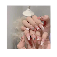 Ongles décoratifs design personnalisé, ongles acryliques de jeune femme, ongles longs, fournisseur de ballerine