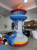 QIQU Tour de Garde Gonflable Géante de 4M de Haut, Modèle HQ en Tissu 210D Durable, Motif Dessin Animé, avec Souffleur, pour Événements, Publicitaire, Étanche