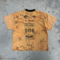 T-shirts en coton vintage délavé personnalisés OEM Huili pour hommes, coupe oversize, imprimés avec des motifs de graffitis, fabricant