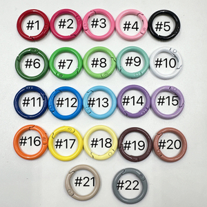 DWDP interno 22mm esterno 30mm(6.35g) colorato porta anelli O anello in metallo per portachiavi moschettone anello rotondo - Product Image 2