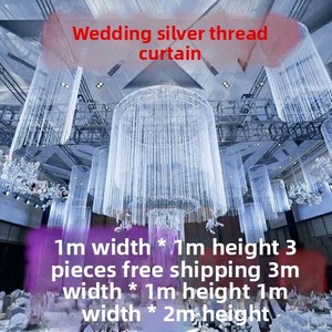 <span class=keywords><strong>Vente</strong></span> directe usine : Accessoires <span class=keywords><strong>de</strong></span> mariage, Rideau suspendu en fil d'argent, Grande roue, Décoration <span class=keywords><strong>de</strong></span> <span class=keywords><strong>fond</strong></span> anti-torsion, Anneau <span class=keywords><strong>de</strong></span> plafond - Product Image 2