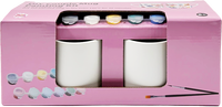 Kit de peinture pour tasses en céramique à personnaliser, certifié CE, non toxique, ensemble d'artisanat de poterie DIY pour enfants et adultes, usine OEM ODM