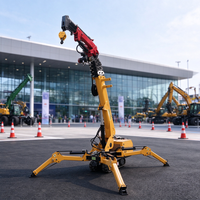 Grue araignée télescopique 2026 de 3 tonnes, 5 tonnes, 8 tonnes avec flèche longue et jib de manutention