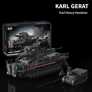 12GO97026 Mortier automoteur Karl de la seconde guerre mondiale Transporteur d'artillerie lourde Puzzle de haute difficulté Assemblage Bloc de construction Modèle Jouet - Product Image 6