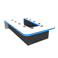 Plateformes d'opération personnalisées en forme de U, en forme de V et de formes irrégulières, postes de travail métalliques, salles de surveillance, consoles de surveillance