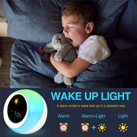 Réveil soleil et lune pour enfants, entraîneur de sommeil pour enfants, Machine sonore, lumière de réveil, veilleuse pour apprendre aux enfants de jour et de nuit, OEM
