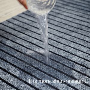Tapis de cuisine en TPR écologique à poils courts, antidérapant, résistant à l'huile, avec design à rainures longues, style nordique - Product Image 2