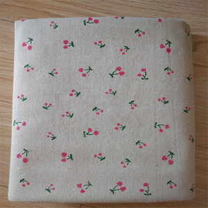 Yeni Stil Kırmızı Kiraz Yeşil Kiraz Baskılı Pamuk Keten Kumaş - Product Image 5