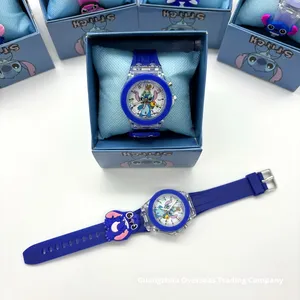 बच्चों के लिए कार्टून सिलाई खिलौना घड़ी प्राथमिक स्कूल के छात्र एनालॉग सिलिकॉन इलेक्ट्रॉनिक घड़ी चमकदार क्वार्ट्ज आंदोलन 20 मिमी बैंड - Product Image 4