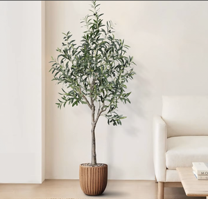 Albero di Ulivo Artificiale Ecologico con Vaso 70cm-140cm per Decorazione Casa Materiale Plastico per Soggiorno - Product Image 2
