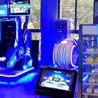 Simulateur de course de moto VR HEROVR Mini, facile à utiliser, pour parc d'attractions, maison, divertissement intérieur/extérieur, en métal, 14 jeux