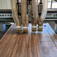 Machine de fraisage CNC ATC SHANSHU 9KW 4x8ft avec contrôle NC Studio, 3 axes, adsorption sous vide, pour la fabrication de meubles en bois, moteur servo à engrenages