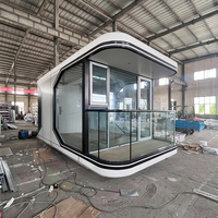 Vente en gros de maisons en forme de capsule spatiale personnalisées, maisons modulaires préfabriquées pour projets touristiques