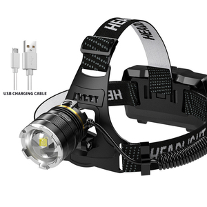 Bán buôn <span class=keywords><strong>2025</strong></span> New High Power LED Đèn pha Zoomable nhôm Đèn pin đầu đèn cho Cắm Trại Đi Bộ Đường Dài xách tay & có thể sạc lại - Product Image 1