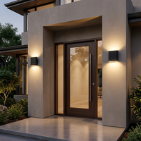 Applique murale LED extérieure étanche IP65 18W 5CCT réglable haut/bas pour maison, garage, patio, porche