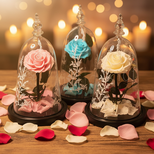 Regalos de San Valentín Lovebay, Flores Preservadas de Tacto Real, Flores Eternas de Larga Duración, Rosa Preservada en Cúpula de Cristal - Product Image 6