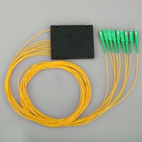 1:8 SC UPC/APC ABS Box Modul Pigtail Optik Single Mode FTTH 1M G657A1 Fiber PLC Splitter 1X8 Kabel 2.0mm Garansi 5 Tahun