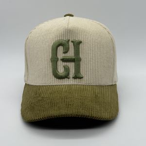 Großhandel 5-<span class=keywords><strong>Panel</strong></span>-Cap, Maßgeschneiderte Baseball-Cap, Original Deep-A-Frame-Hut, Verstellbare Sportliche Kappe aus Baumwoll-Cordstoff mit 3D-Stickerei - Product Image 2